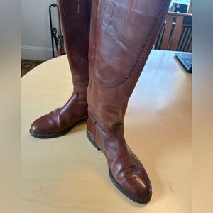 Joan and David Vintage Brown Leather Riding Boots